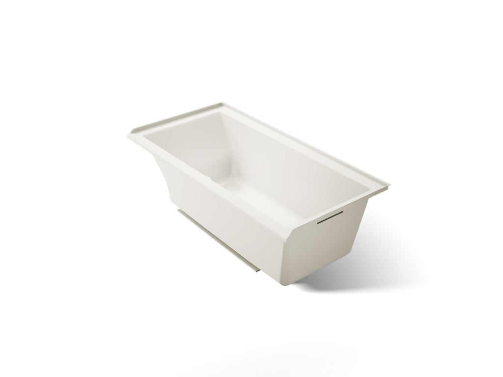 KOHLER K-1121-RW-96 Underscore 60" X 30" Alcove Bath With Bask Heated Surface, Right Drain - Biscuit