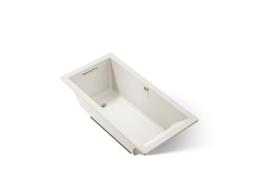 KOHLER K-1121-W1-96 Underscore 60" x 30" drop-in bath with Bask heated surface - Biscuit