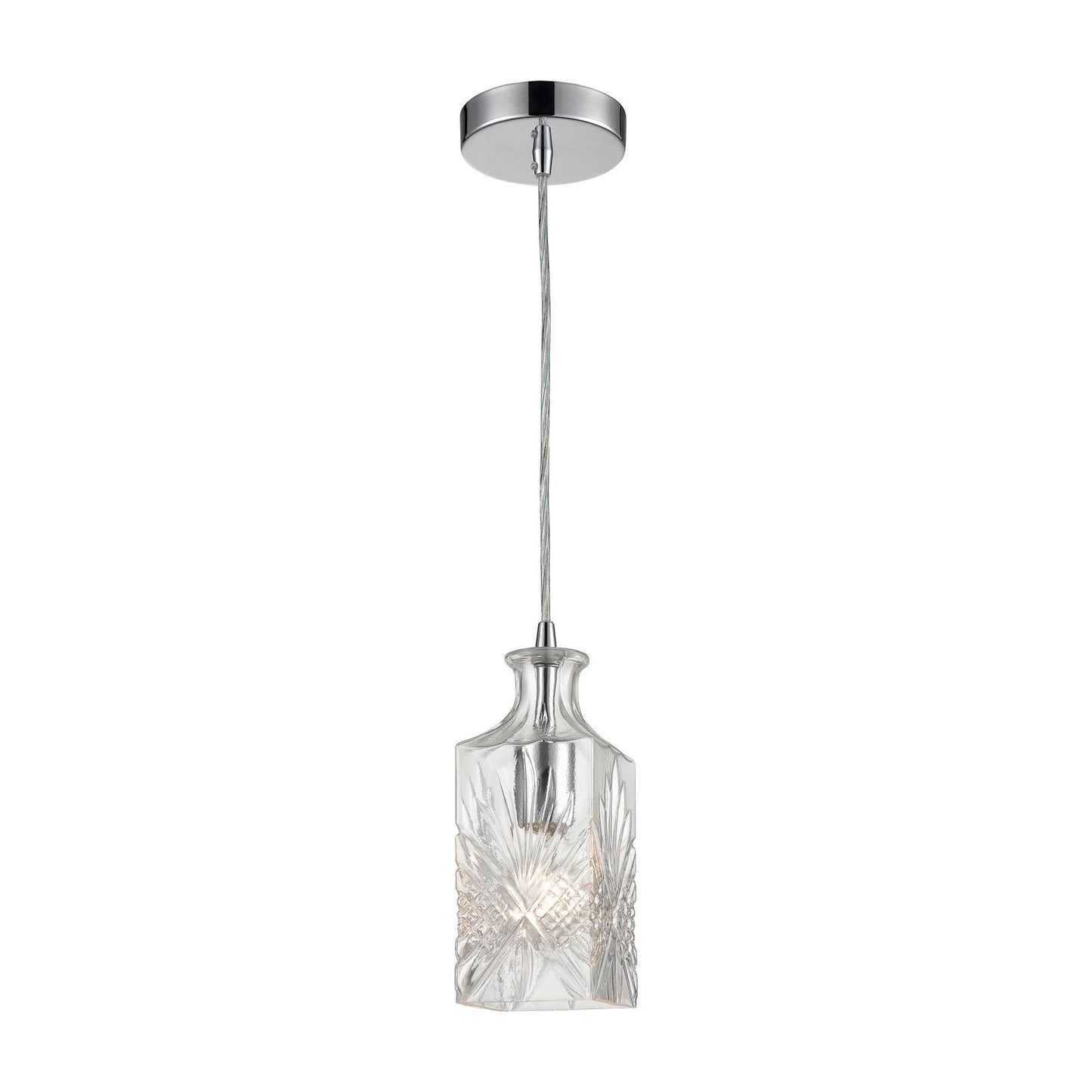 MARKETPLACE 1122-054 Twickenham 4'' Wide 1-Light Mini Pendant - Clear