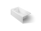 KOHLER K-1122-GHLA-0 Archer 60" X 32" Alcove Heated Bubblemassage Air Bath, Left Drain - White