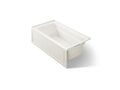 KOHLER K-1122-GHRA-96 Archer 60" X 32" Alcove Heated Bubblemassage Air Bath, Right Drain - Biscuit