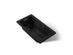 KOHLER K-1122-GHW-7 Archer 60" X 32" Drop-In Heated Bubblemassage Air Bath With Bask Heated Surface - Black Black