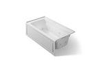 KOHLER K-1122-HR-95 Archer 60" X 32" Alcove Heated Whirlpool Bath, Right Drain - Ice Grey