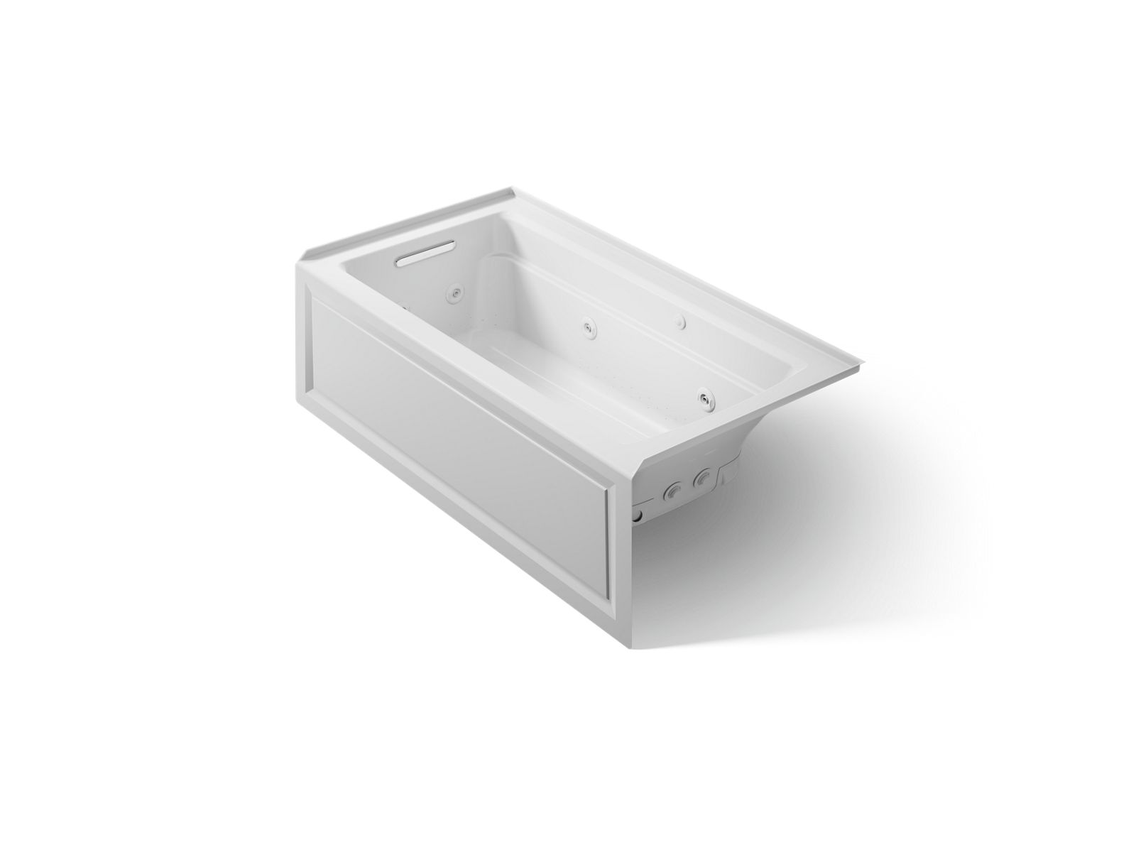 KOHLER K-1122-XGHLA-95 Archer 60" X 32" Alcove Heated Bubblemassage Air Bath And Whirlpool, Left Drain - Ice Grey