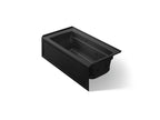 KOHLER K-1122-XGHRA-7 Archer 60" X 32" Alcove Heated Bubblemassage Air Bath And Whirlpool, Right Drain - Black Black