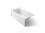 KOHLER K-1123-LA-0 Archer 60" X 32" Alcove Bath, Left Drain - White