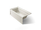 KOHLER K-1123-LA-96 Archer 60" X 32" Alcove Bath, Left Drain - Biscuit