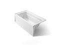 KOHLER K-1123-LAW-0 Archer 60" X 32" Alcove Bath With Bask Heated Surface, Left Drain - White