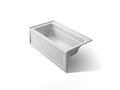 KOHLER K-1123-LAW-95 Archer 60" X 32" Alcove Bath With Bask Heated Surface, Left Drain - Ice Grey