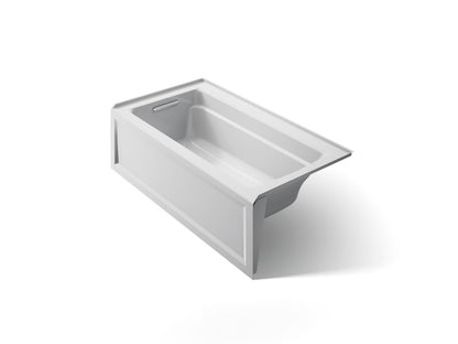KOHLER K-1123-LAW-95 Archer 60" x 32" alcove bath with Bask heated surface, left drain - Ice Grey