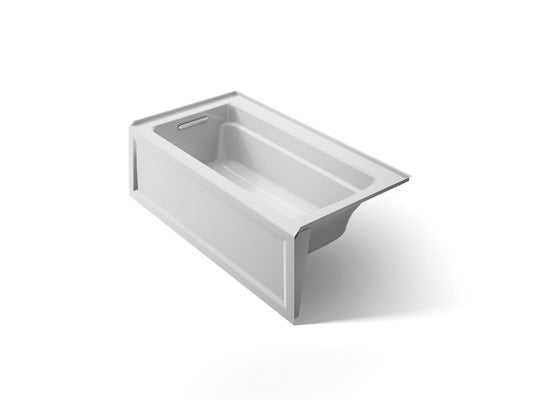 KOHLER K-1123-LAW-95 Archer 60" x 32" alcove bath with Bask heated surface, left drain - Ice Grey