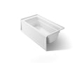 KOHLER K-1123-RA-0 Archer 60" X 32" Alcove Bath, Right Drain - White