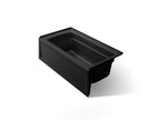 KOHLER K-1123-RAW-7 Archer 60" X 32" Alcove Bath With Bask Heated Surface, Right Drain - Black Black