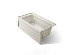 KOHLER K-1123-RAW-96 Archer 60" X 32" Alcove Bath With Bask Heated Surface, Right Drain - Biscuit