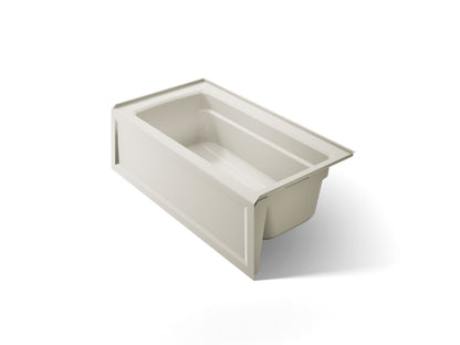KOHLER K-1123-RAW-96 Archer 60" x 32" alcove bath with Bask heated surface, right drain - Biscuit