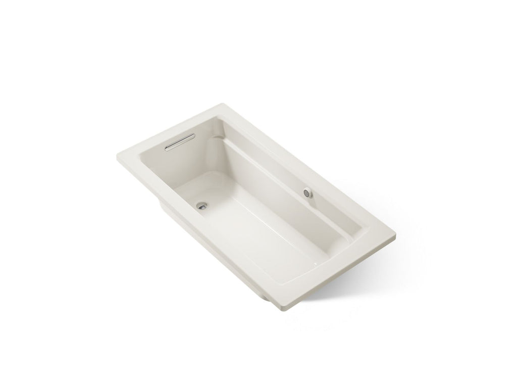 KOHLER K-1123-W1-96 Archer 60" X 32" Drop-In Bath With Bask Heated Surface - Biscuit