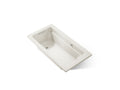KOHLER K-1123-W1-96 Archer 60" X 32" Drop-In Bath With Bask Heated Surface - Biscuit