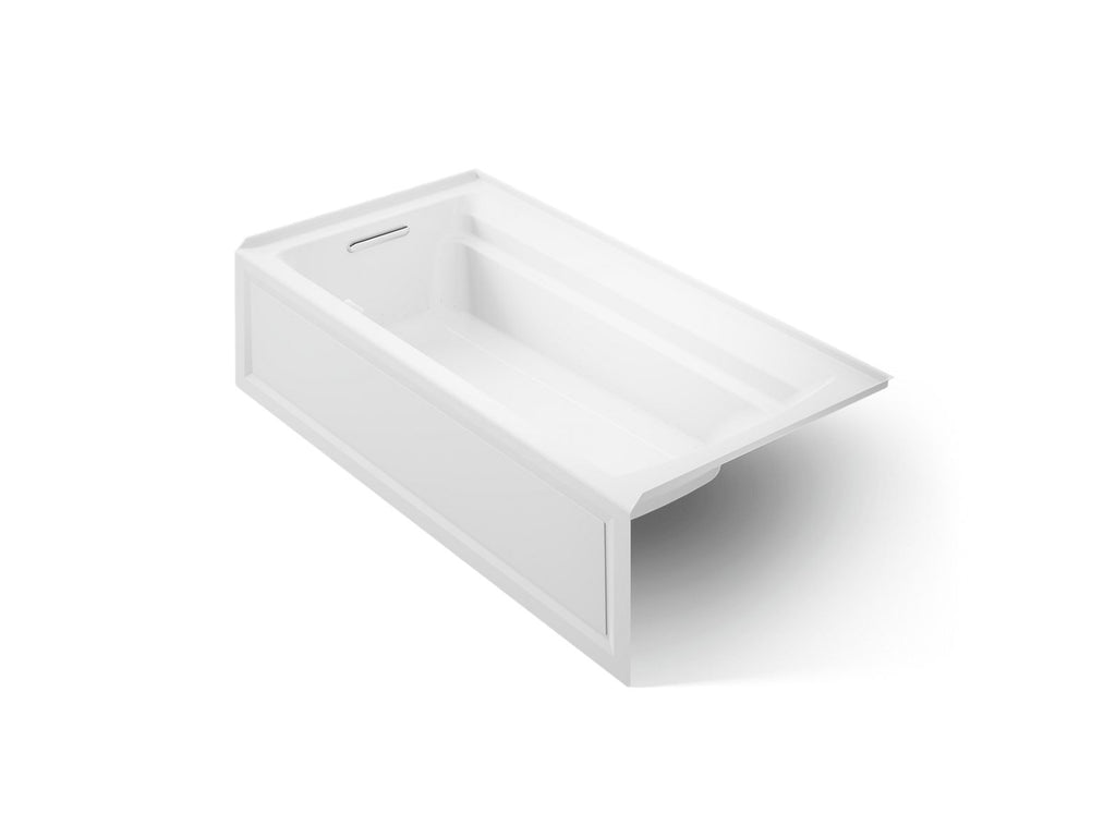 KOHLER K-1124-GHLA-0 Archer 72" X 36" Alcove Heated Bubblemassage Air Bath, Left Drain - White