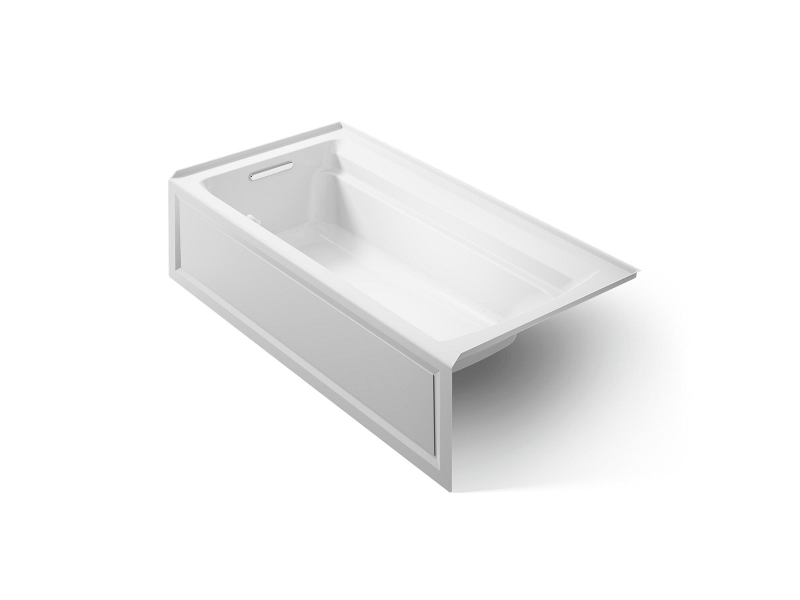 KOHLER K-1124-GHLA-95 Archer 72" X 36" Alcove Heated Bubblemassage Air Bath, Left Drain - Ice Grey