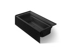 KOHLER K-1124-GHRA-7 Archer 72" X 36" Alcove Heated Bubblemassage Air Bath, Right Drain - Black Black