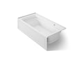 KOHLER K-1124-GHRAW-0 Archer 72" X 36" Alcove Heated Bubblemassage Air Bath With Bask Heated Surface, Right Drain - White