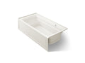 KOHLER K-1124-GHRAW-96 Archer 72" X 36" Alcove Heated Bubblemassage Air Bath With Bask Heated Surface, Right Drain - Biscuit