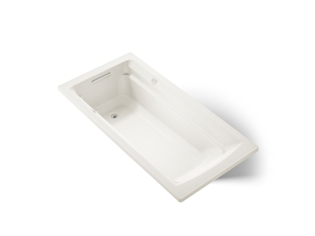 KOHLER K-1124-GHW-96 Archer 72" X 36" Drop-In Heated Bubblemassage Air Bath With Bask Heated Surface - Biscuit
