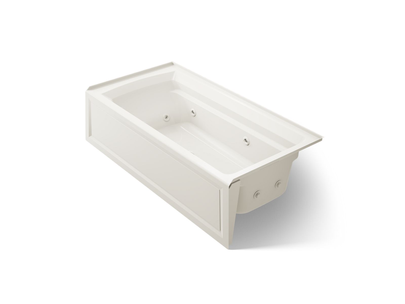 KOHLER K-1124-RA-96 Archer 72" X 36" Alcove Whirlpool Bath, Right Drain - Biscuit