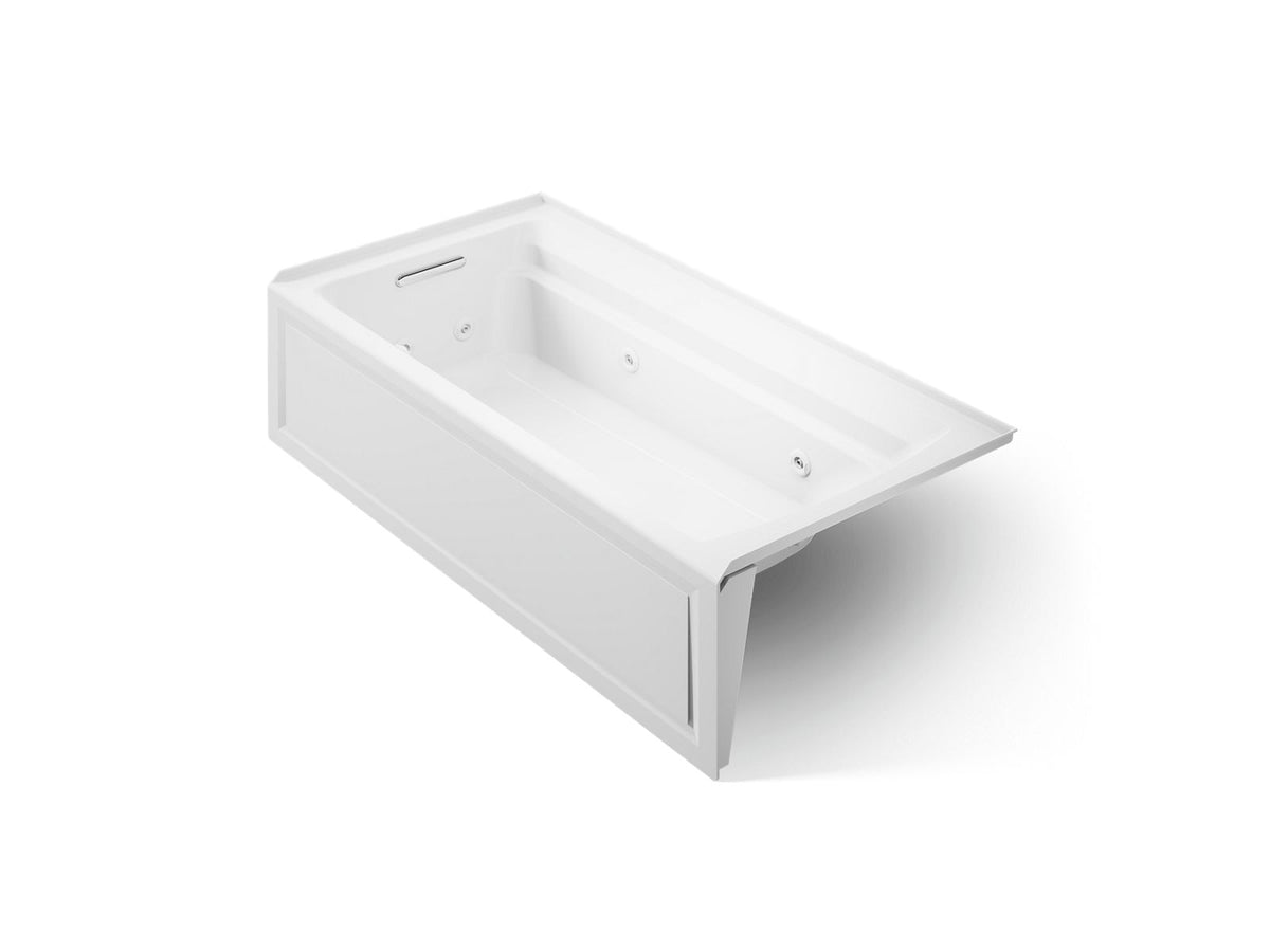 KOHLER K-1124-LA-0 Archer 72" X 36" Alcove Whirlpool Bath With Alcove, Left Drain - White