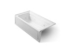 KOHLER K-1124-LA-95 Archer 72" X 36" Alcove Whirlpool Bath With Alcove, Left Drain - Ice Grey