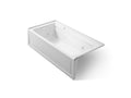 KOHLER K-1124-LAW-95 Archer 72" X 36" Alcove Whirlpool Bath With Bask Heated Surface, Left Drain - Ice Grey