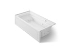 KOHLER K-1124-RAW-0 Archer 72" X 36" Alcove Whirlpool Bath With Bask Heated Surface, Right Drain - White
