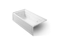 KOHLER K-1124-XGHLA-95 Archer 72" X 36" Alcove Heated Bubblemassage Air Bath And Whirlpool, Left Drain - Ice Grey