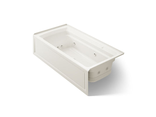 KOHLER K-1124-XGHRA-96 Archer 72" x 36" alcove Heated BubbleMassage air bath and whirlpool, right drain - Biscuit