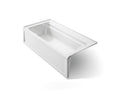 KOHLER K-1125-LAW-0 Archer 72" X 36" Alcove Bath With Bask Heated Surface, Left Drain - White