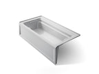 KOHLER K-1125-LAW-95 Archer 72" X 36" Alcove Bath With Bask Heated Surface, Left Drain - Ice Grey