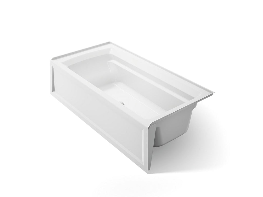 KOHLER K-1125-RAW-0 Archer 72" X 36" Alcove Bath With Bask Heated Surface, Alcove, Right Drain - White