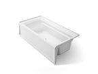 KOHLER K-1125-RAW-0 Archer 72" X 36" Alcove Bath With Bask Heated Surface, Alcove, Right Drain - White