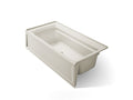 KOHLER K-1125-RAW-96 Archer 72" X 36" Alcove Bath With Bask Heated Surface, Alcove, Right Drain - Biscuit