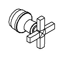 KOHLER Assembly, Handle, Cross - Vibrant Brushed Nickel, K-1126780-BN