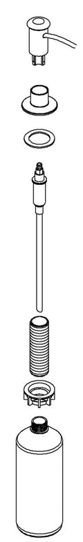 KOHLER Assembly-Soap/Lotion Dispenser - Vibrant Brushed Nickel, K-1128147-BN