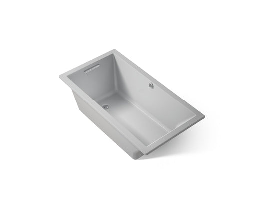KOHLER K-1130-W1-95 Underscore 60" x 32" drop-in bath with Bask heated surface - Ice Grey