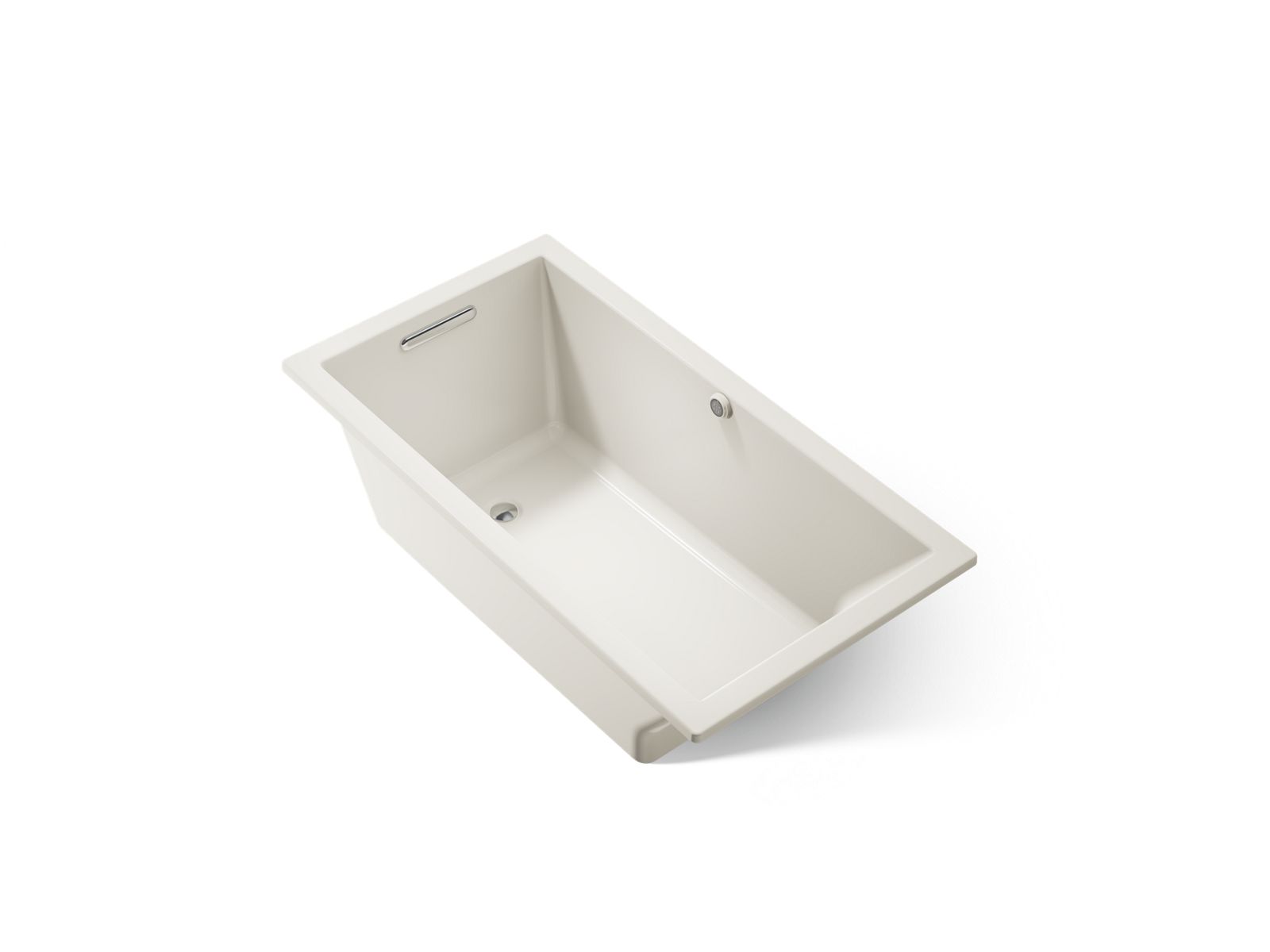 KOHLER K-1130-W1-96 Underscore 60" X 32" Drop-In Bath With Bask Heated Surface - Biscuit