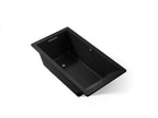 KOHLER K-1136-W1-7 Underscore 66" X 36" Drop-In Bath With Bask Heated Surface - Black Black