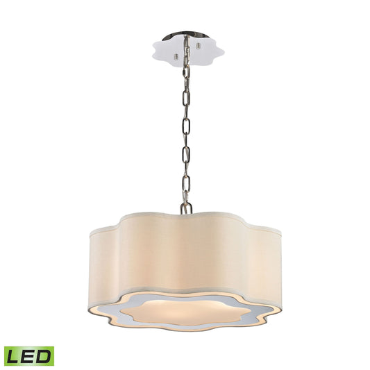 ELK SIGNATURE 1140-018-LED Villoy 18'' Wide 3-Light Pendant - Polished Nickel