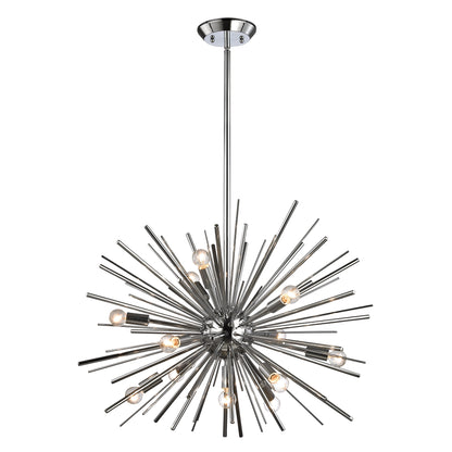 ELK SIGNATURE 1140-024 Starburst 27'' Wide 12-Light Chandelier - Polished Chrome