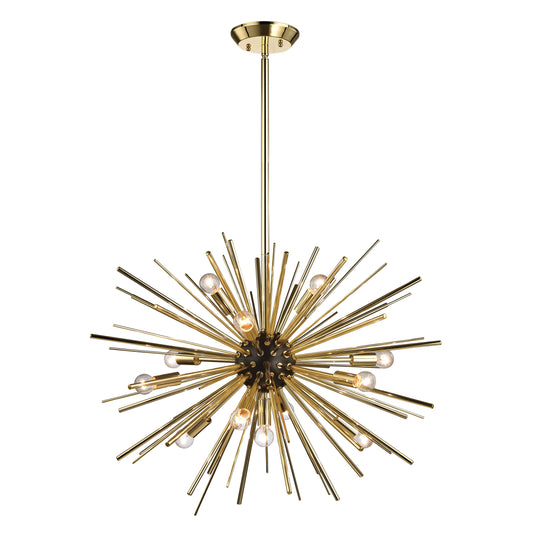 ELK SIGNATURE 1140-025 Starburst 27'' Wide 12-Light Chandelier - Polished Gold