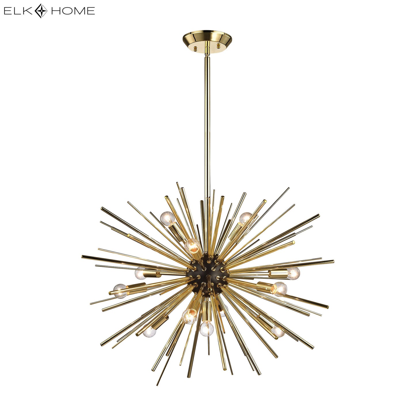 ELK SIGNATURE 1140-025 Starburst 27'' Wide 12-Light Chandelier - Polished Gold