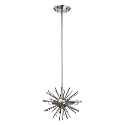 ELK SIGNATURE 1140-026 Starburst 12'' Wide 3-Light Mini Pendant - Polished Chrome