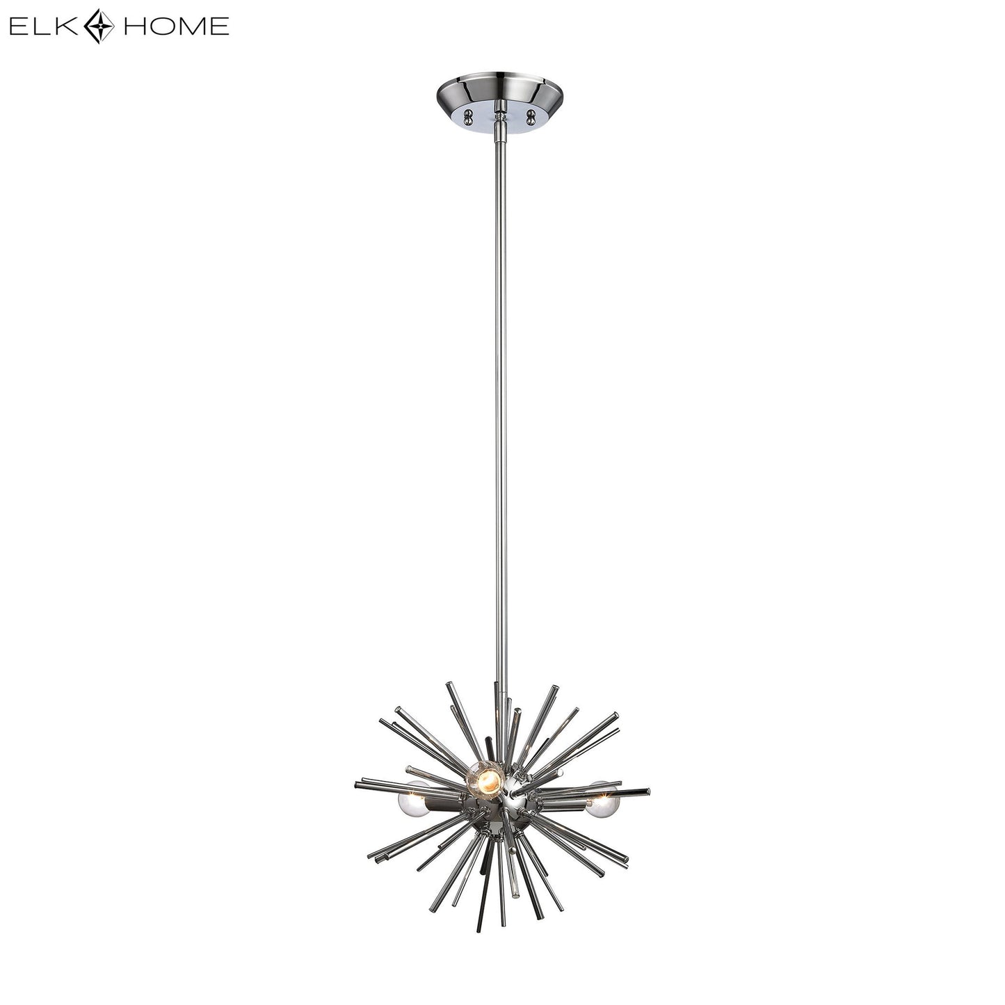 ELK SIGNATURE 1140-026 Starburst 12'' Wide 3-Light Mini Pendant - Polished Chrome